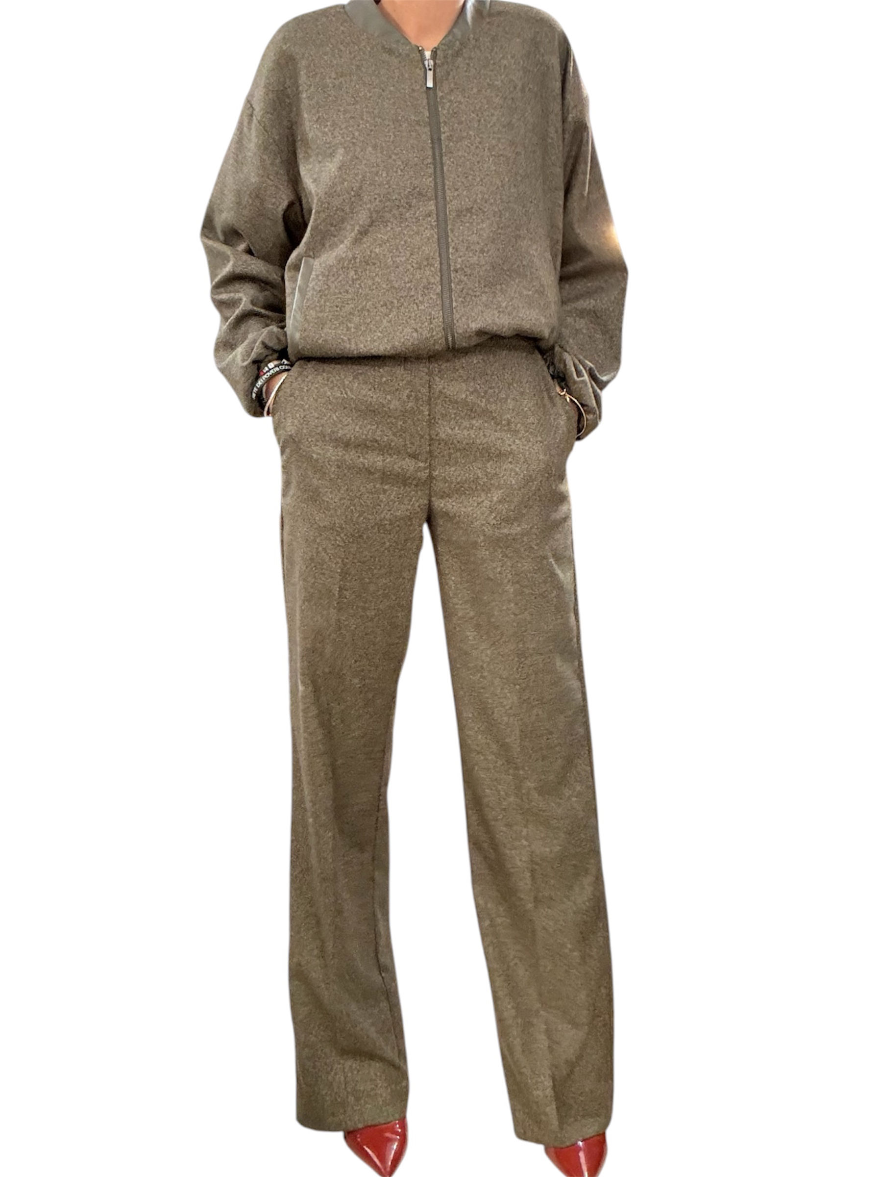 Pantalone con inserti ecopelle ZANETTI