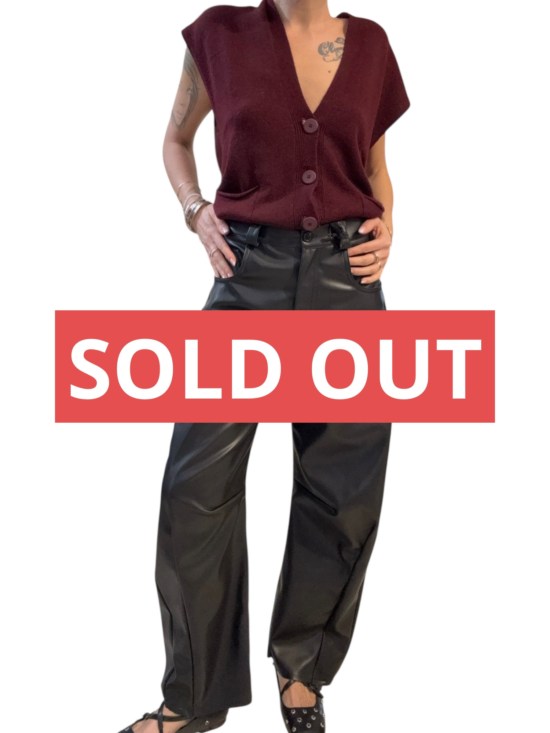 Pantalone baloon in ecopelle MARYLEY