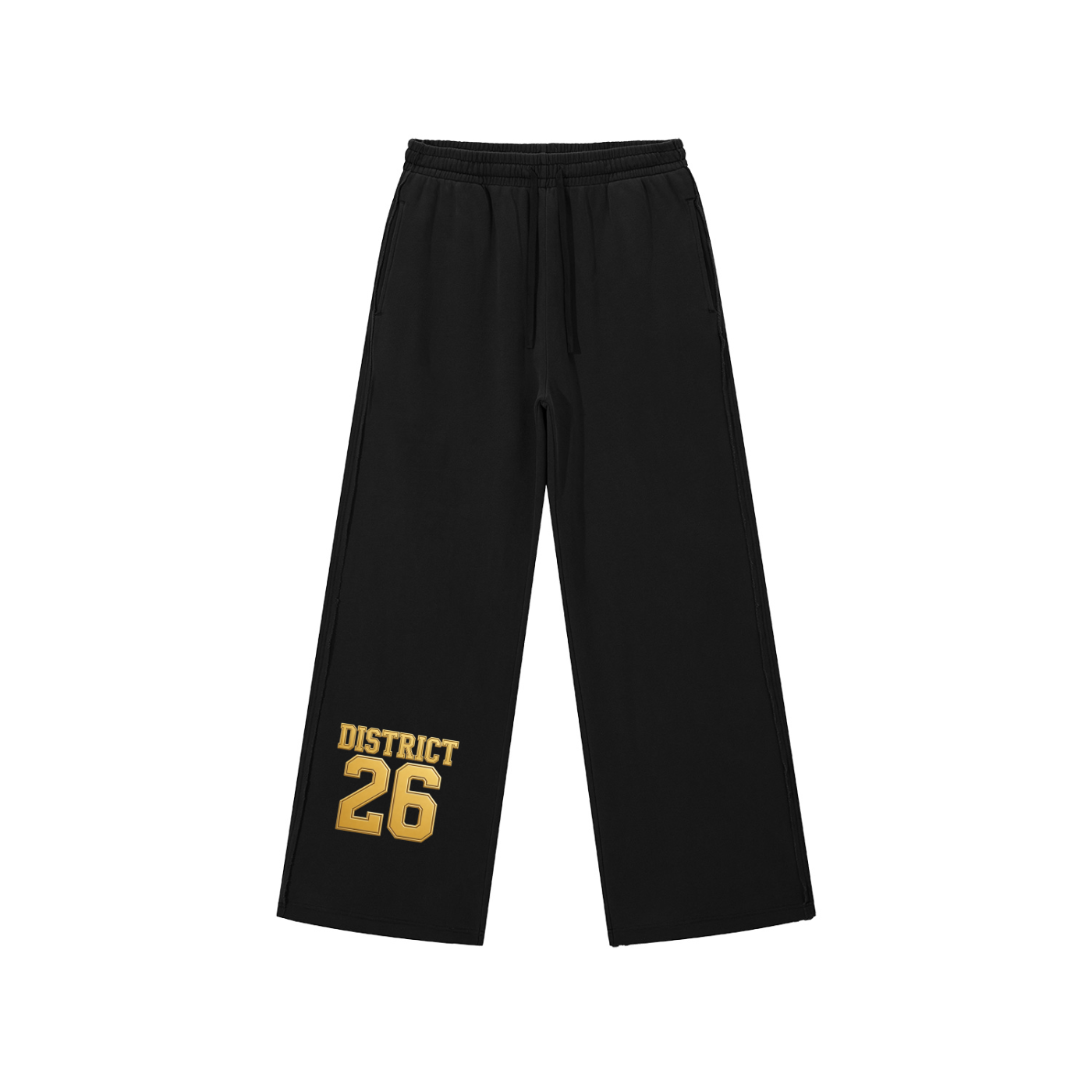 Burgess District Unisex Snow Washed Raw Edge Sweatpants