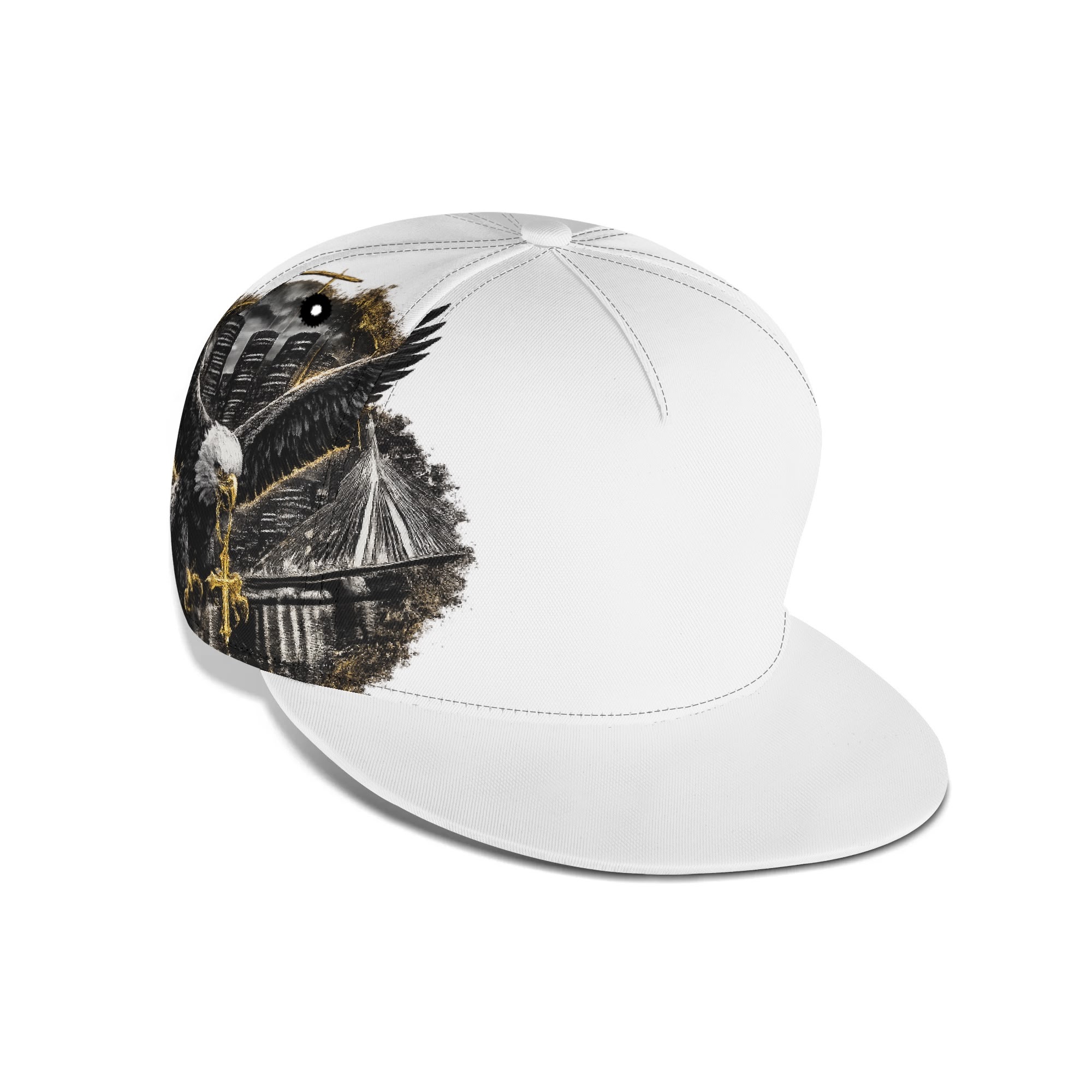 Burgess District "Welcome to The District - Eagle" Snap Back Hat - White