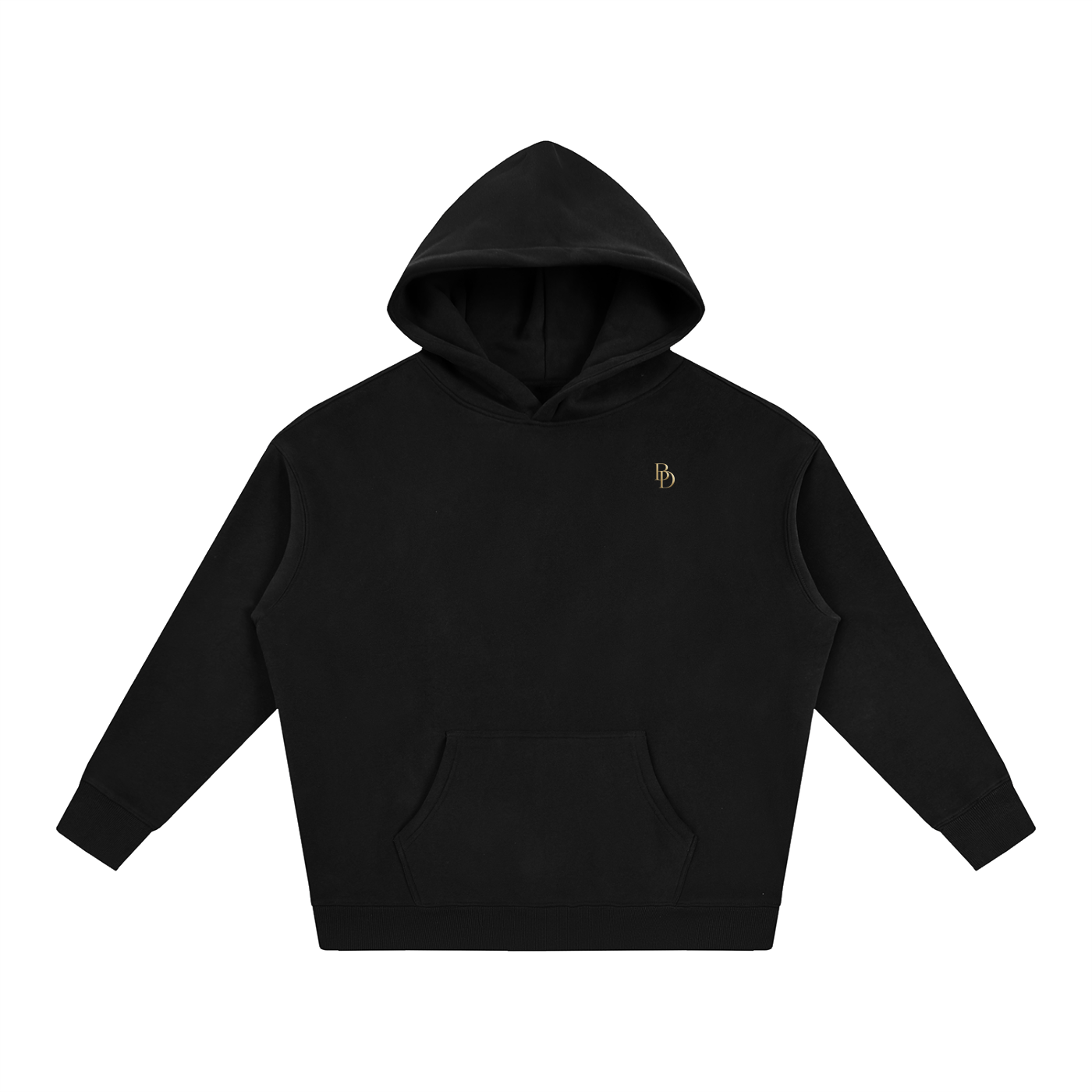 Oversize Fleeced Hoodie - Black