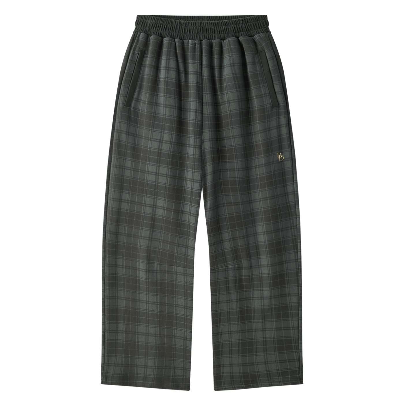 Unisex Plaid Straight Leg Pants