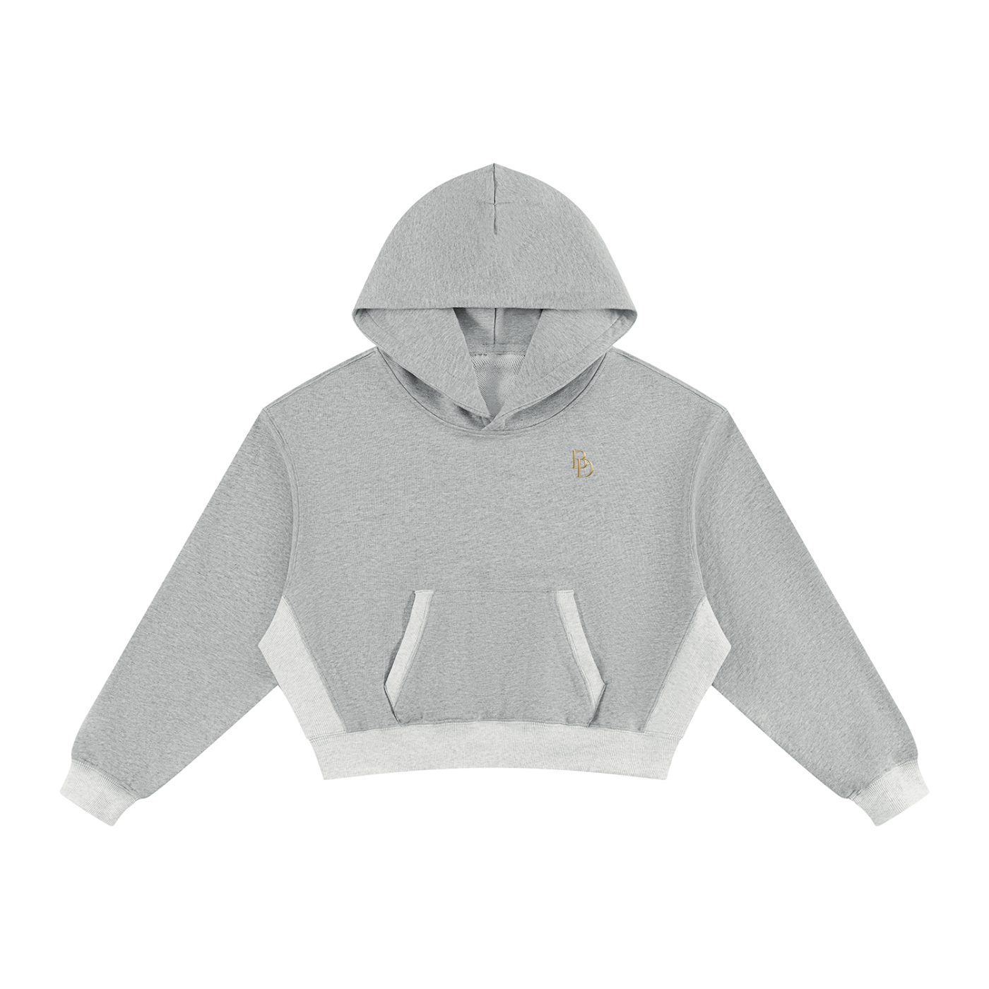 Women’s Color Block Hoodie - Flower Grey
