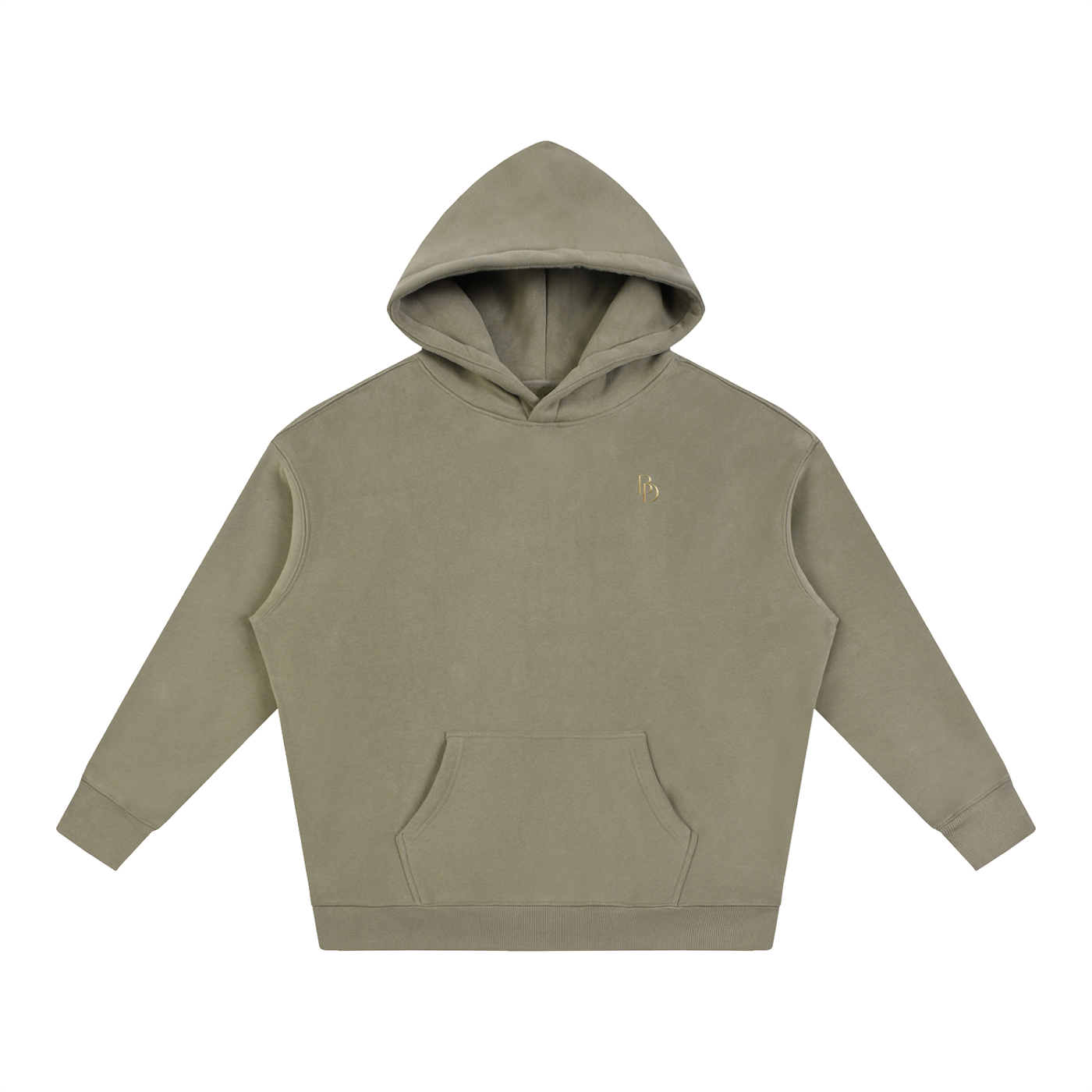 Oversize Fleeced Hoodie - Gray Coffee