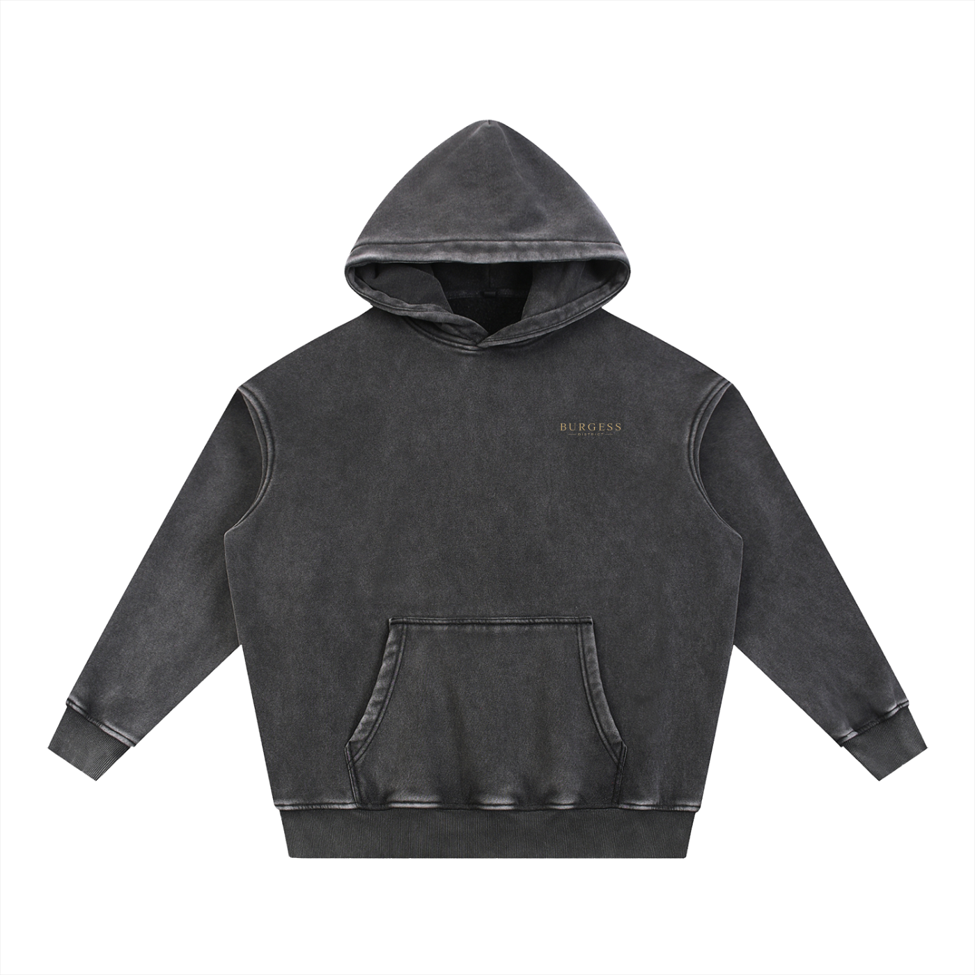 Burgess District Unisex Snow Wash Fleece Oversize Hoodie