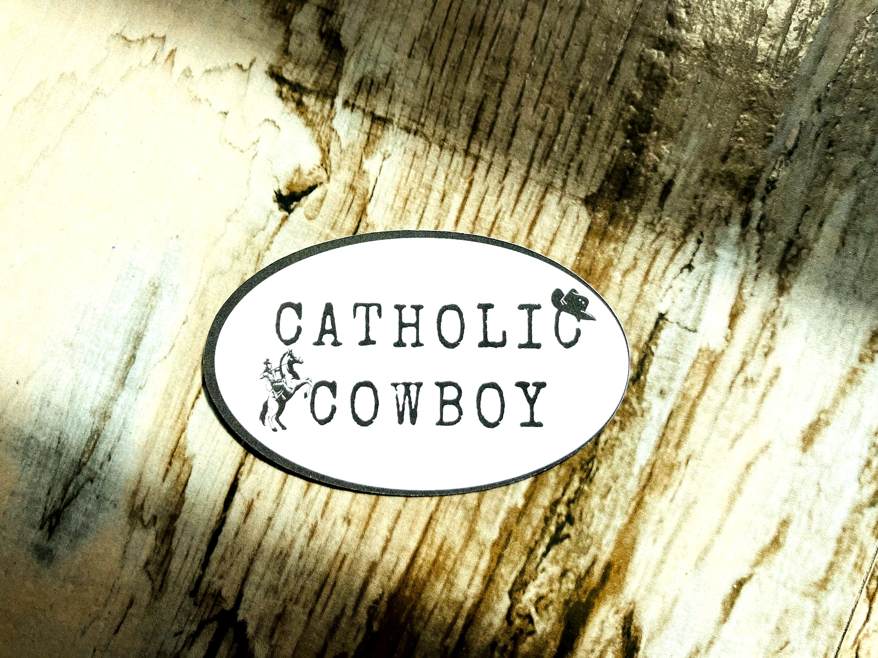 Catholic Cowboy Sticker