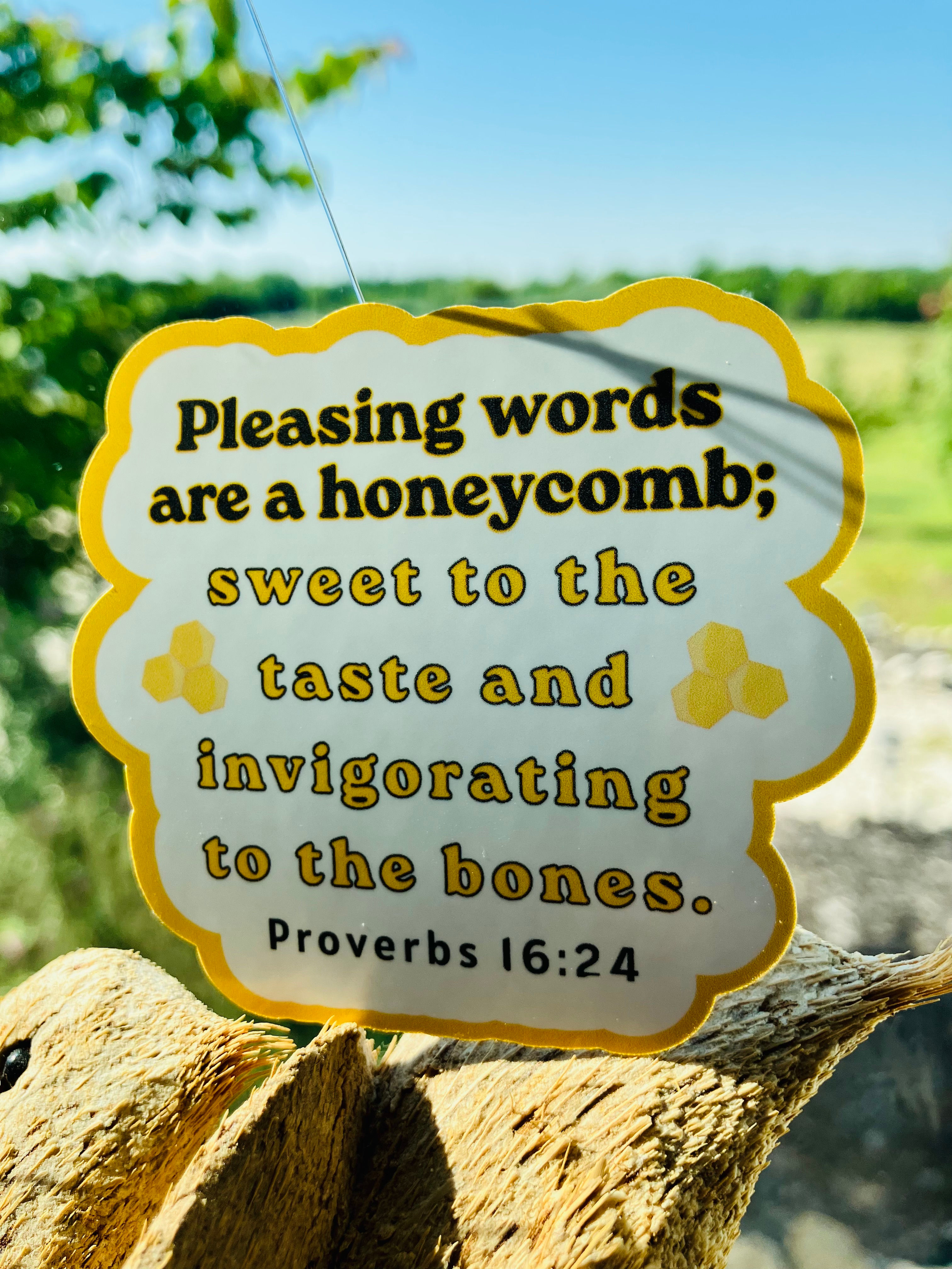 Pleasing Words Are a Honeycomb Sticker