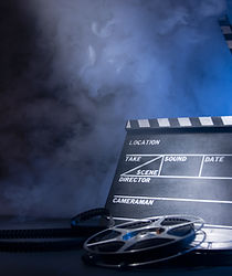 filmmaking concept scene with clapper an