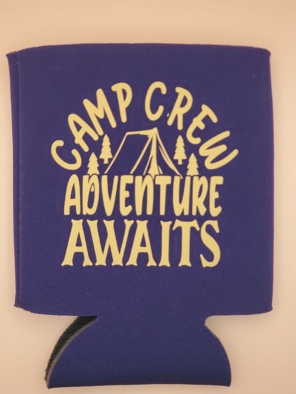 Camping Crew Adventure Awaits design with Camp Happy brand.