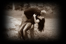 Bend Kiss Full Shot Sepia Black Out