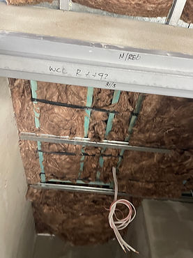 Ceiling Insulation in Peth Strung up before plasterboard