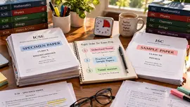 ICSE specimen paper and ISC sample paper arranged for exam preparation