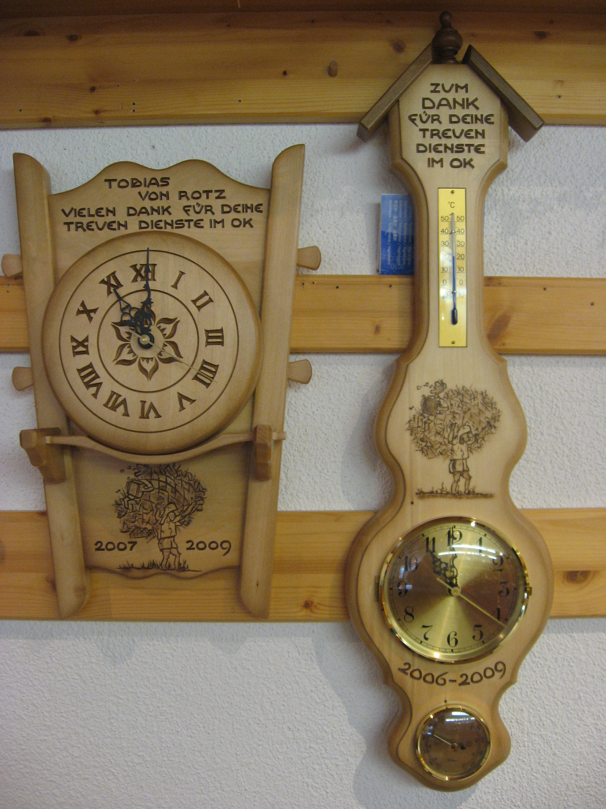 Wetterstation gross mit Uhr