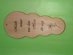 Zopfbrett mit Gravur