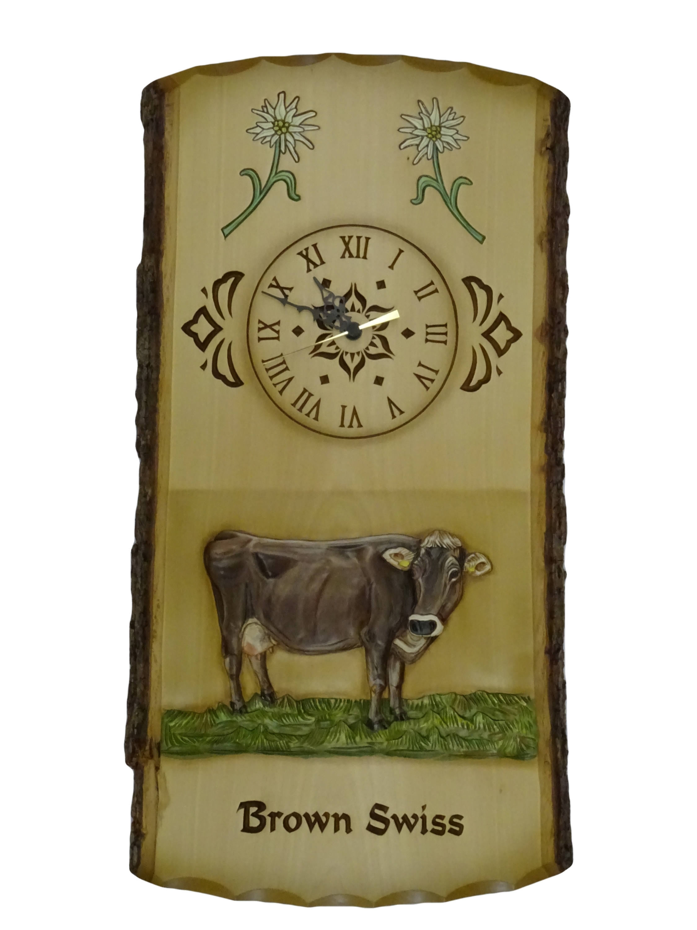 Rindentafel mit Kuhmotiv