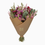 Thumbnail: Classic bouquet of dried pink and purple flowers wrapped in flower paper