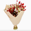 Thumbnail: Classic bouquet of dried red and white flowers wrapped in flower paper