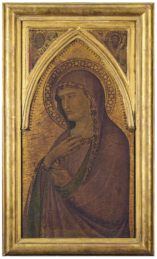 Pietro Lorenzetti (documenté à Sienne de 1306 à 1345) Sainte Hélène Panneau de retable Peinture à l’oeuf et fond d’or sur panneau de peuplier rectangulaire au fil vertical, entouré d’un cadre en bois doré moderne. panneau seul : 69.8 x 37 x 3 CM – 27,5 x 14 x 1,2 in. Sold: €1,657,600.00 Estimate: €400,000 – €600,000 Expert: Cabinet Turquin December 13, 2023 6:00 PM CET Paris, France