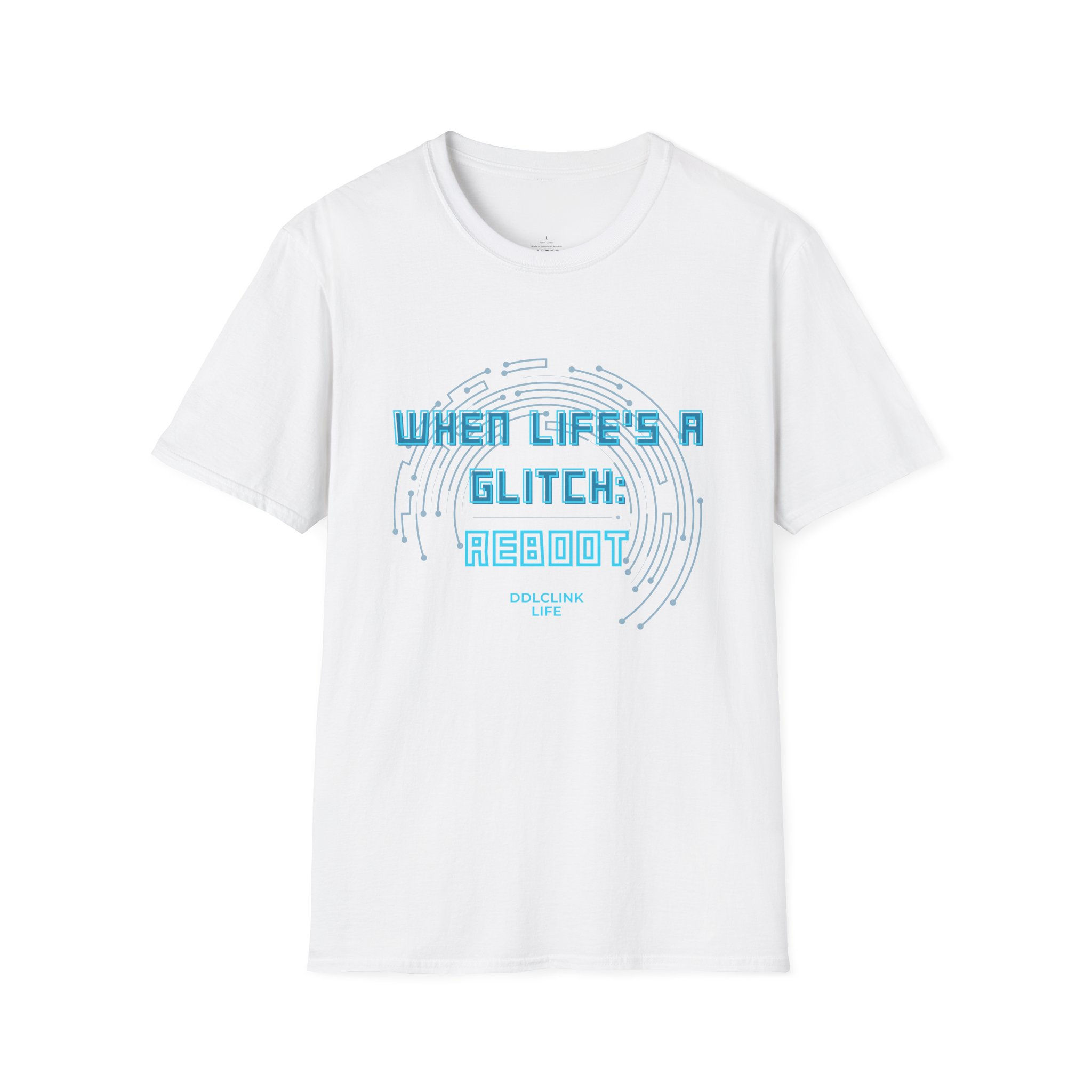 Unisex Life's A Glitch: Reboot T-Shirt - Fun Graphic Tee for Tech Lovers