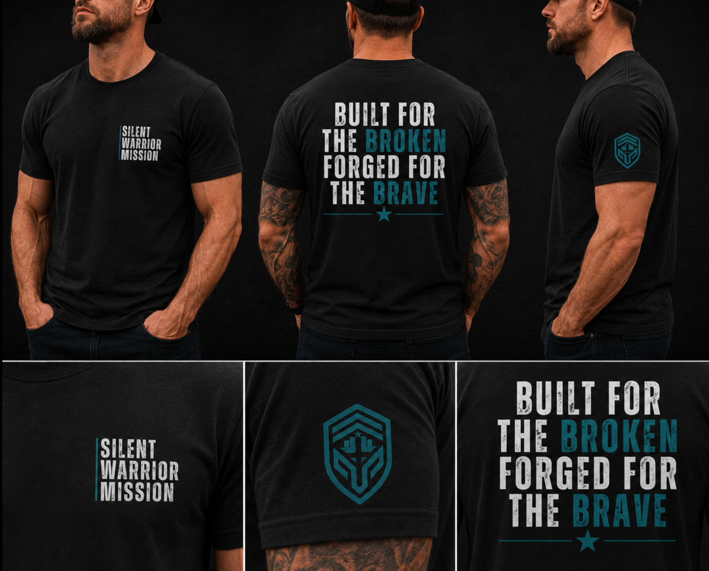 Founders Edition Built for the Broken. Forged for the Brave. T-Shirt