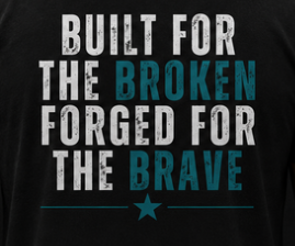 Thumbnail: Founders Edition Built for the Broken. Forged for the Brave. T-Shirt