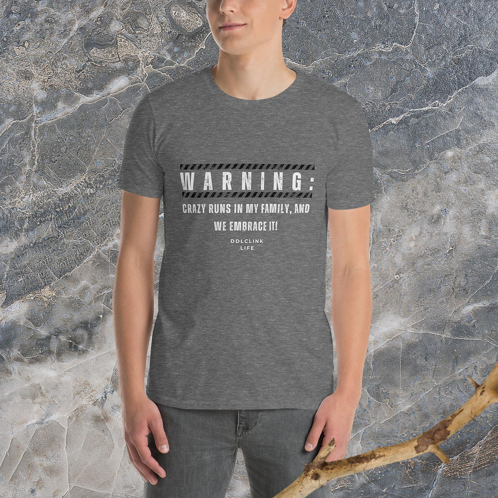 Thumbnail: Warning: Crazy Runs In My Family..... Short-Sleeve Unisex T-Shirt