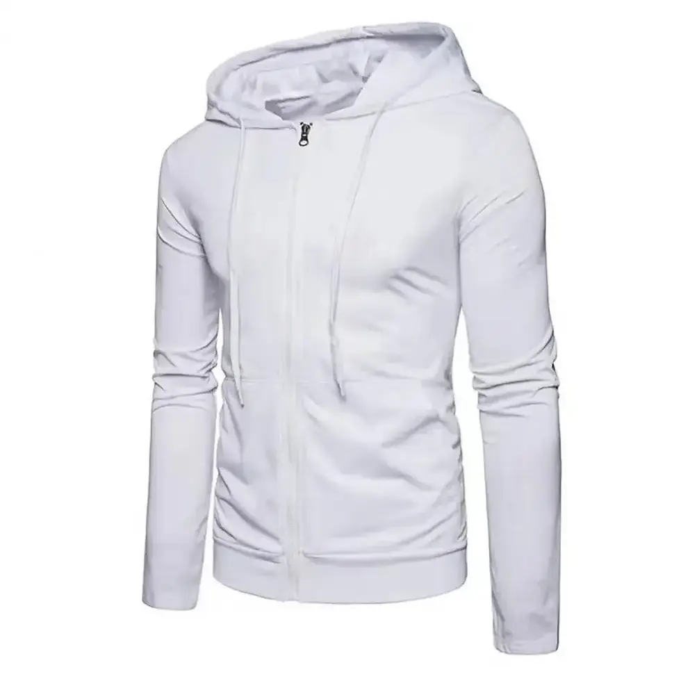 Thumbnail: Men's Casual Fleece Zipper Hoodie Polyester for Spring and Autumn