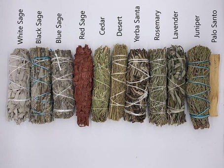 ❄Một số loại thảo mộc dùng để xông thanh tẩy (Smudge stick)