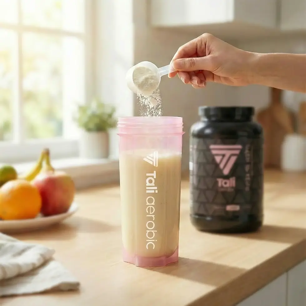 Thumbnail: זוג אבקת חלבון מי גבינה איכותית טלי אירובי + שייקר מתנה