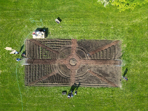 Toronto Community Vegetable Garden planning overhead.JPG