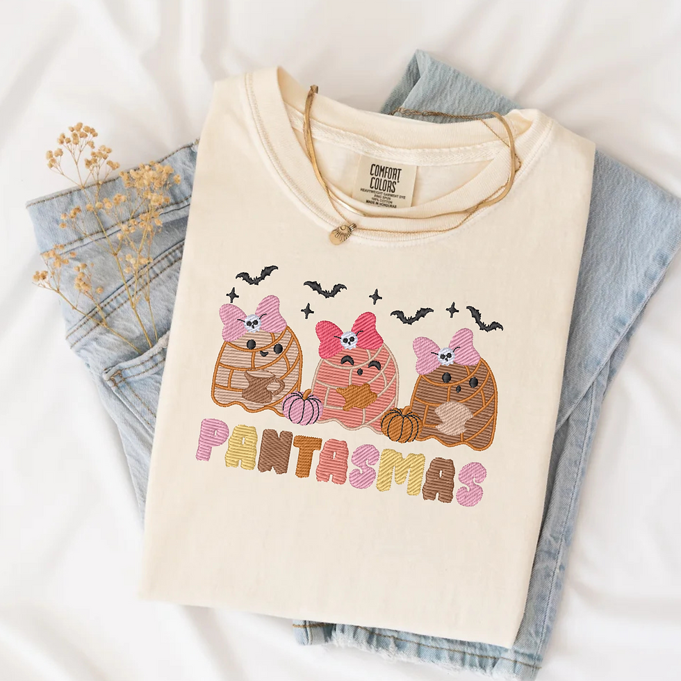 Thumbnail: PANTASMAS Embroidery Wear – Cute Mexican Ghost Conchas