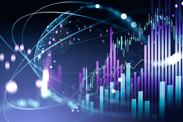 Futuristischer Candlestick Chart