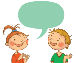 "dos niños que hablan"