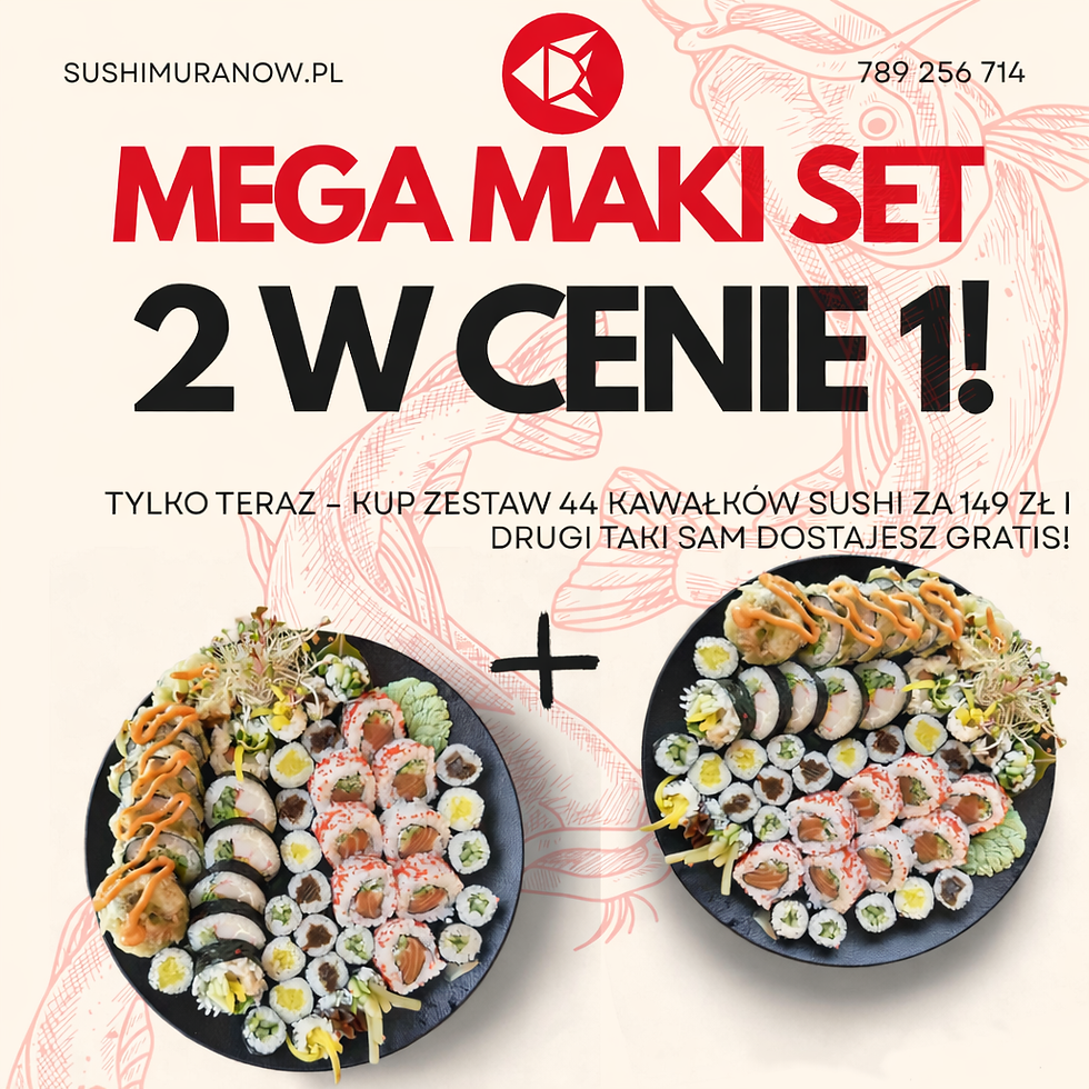 Zestaw sushi 1+1 w Warszawie