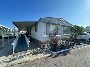 Fixer-upper 2 bedroom, 2 bath mobile home for sale in Anaheim 55+ community only $44,900