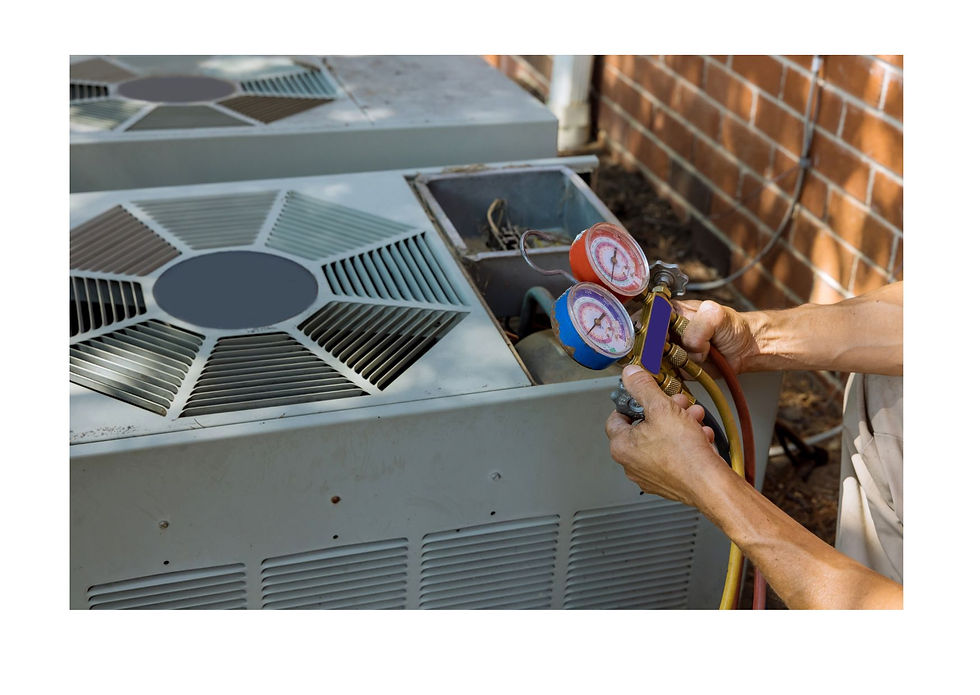 Contractor Testing the Efficiency of an Air Conditioner Unit