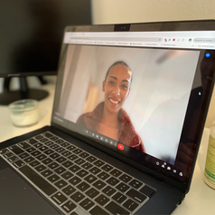 Online coaching session from client view