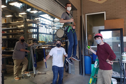 Testing the rig (Bob Keen, Grayson Absher, Lucas Saunders, and Myself)