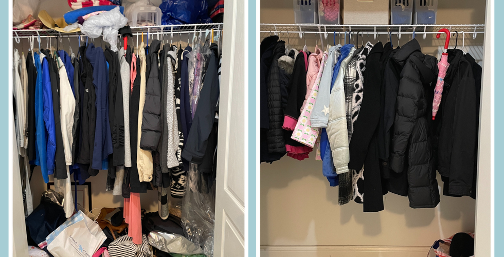 Before and After Coat Closet