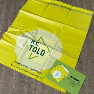 Retold bag and Retold business card