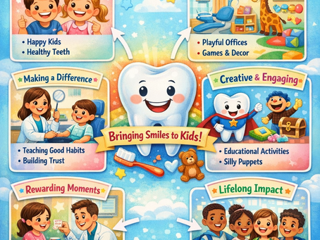 infographic depicting the joys lof pediatric dentistry