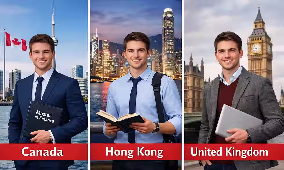 Masters Finance, Canada, Hong Kong, UK