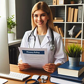 a doctor holding a clipboard