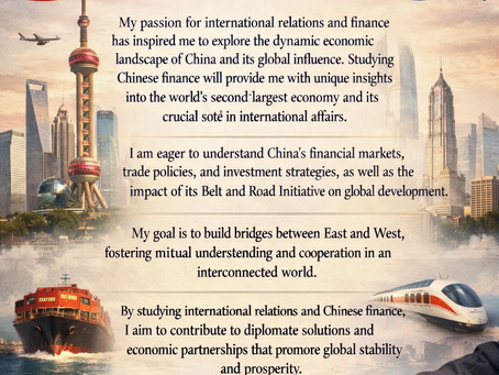 Personal Statement in International Relacions icons and flags