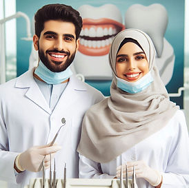 a man and a woman in white lab coats