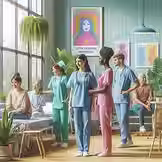professionals and patients in a healthcare setting