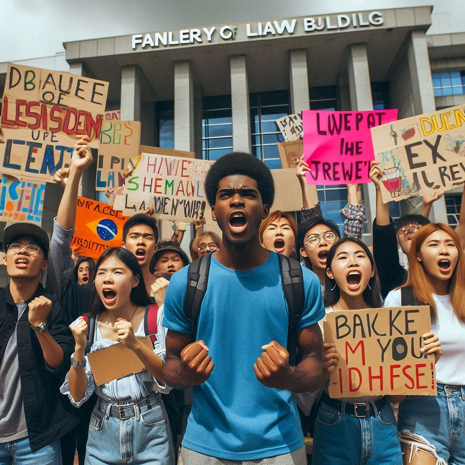 protesta en facultad de derecho