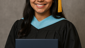 student on graduation day prepared for graduate school in an MSED Program Statement