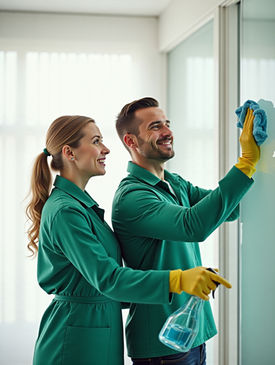 onze collega's van Oh so clean aan het werk