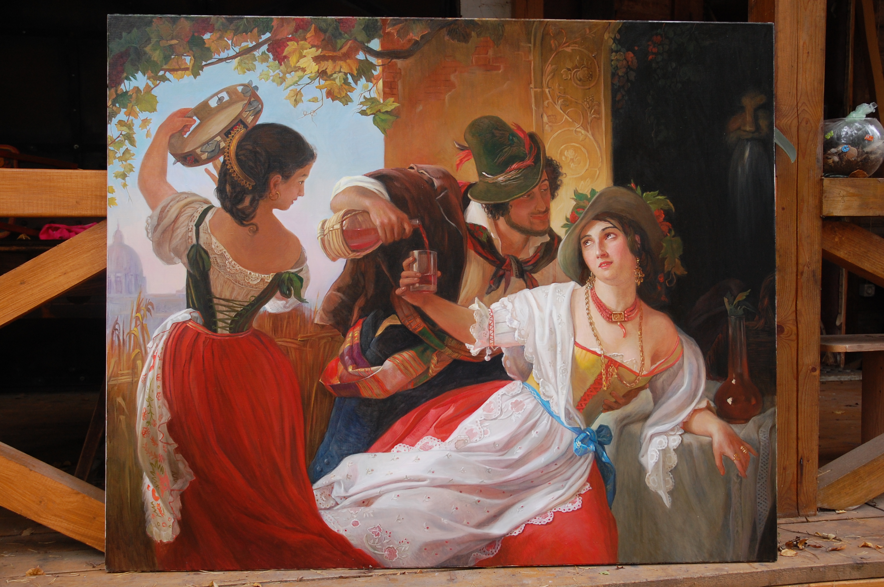 Октябрьский праздник в риме картина